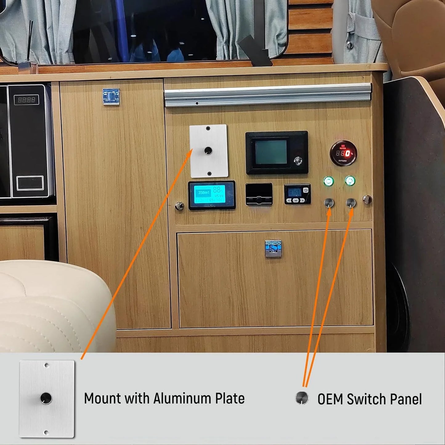 12V PWM LED Dimmer Switch - Silver Panel