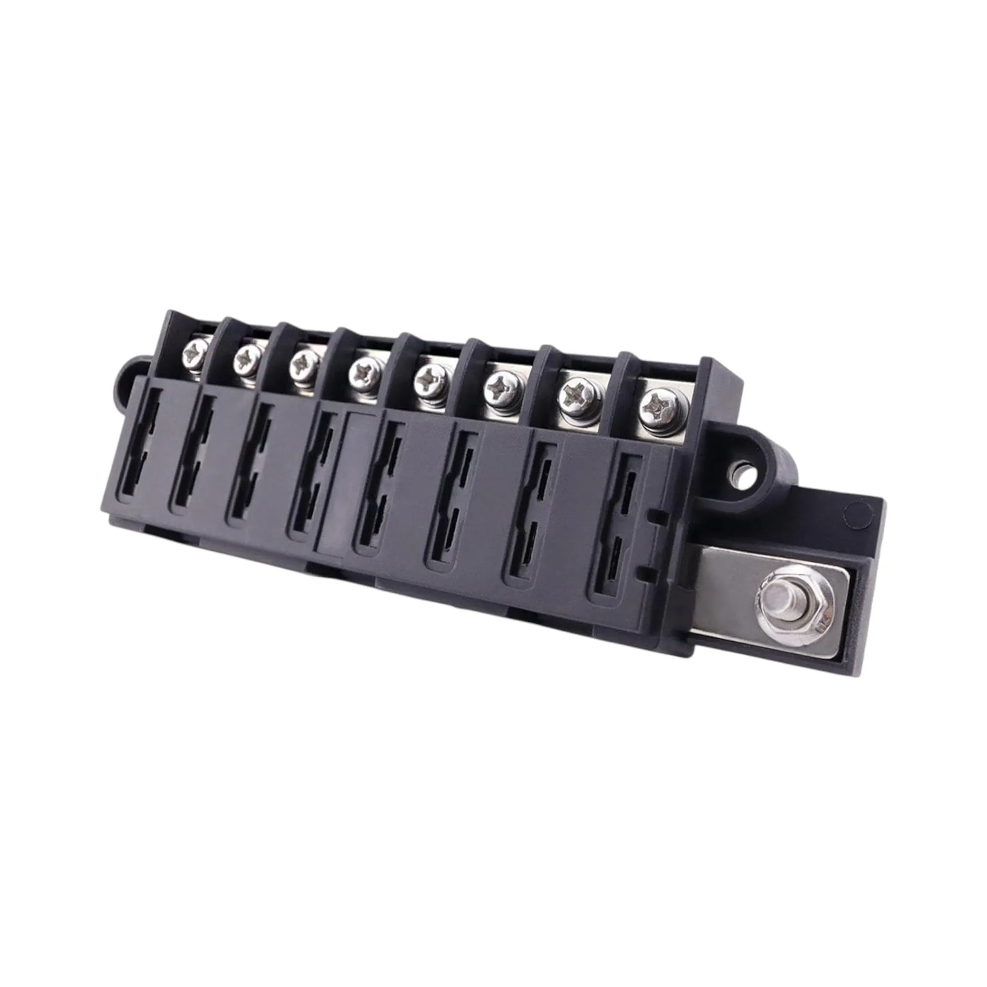 8 way right angle blade fuse block with screw terminals