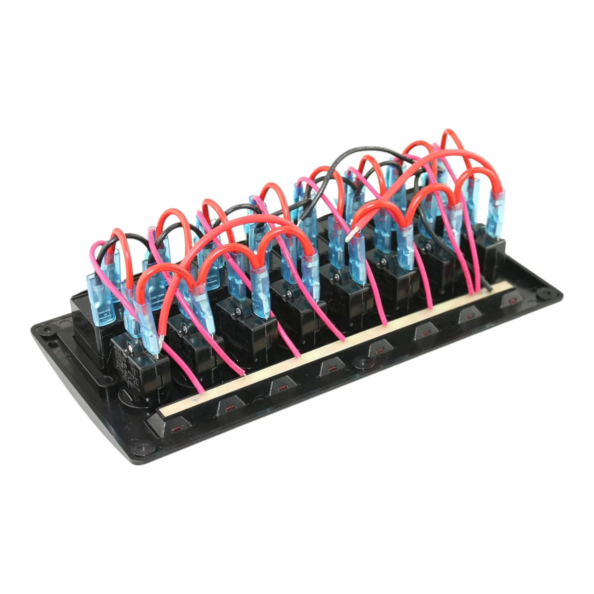 8 Post Rocker Switch 8 Way Rocker Switch Panel with Circuit Breakers (Red LED) – Campervan ...