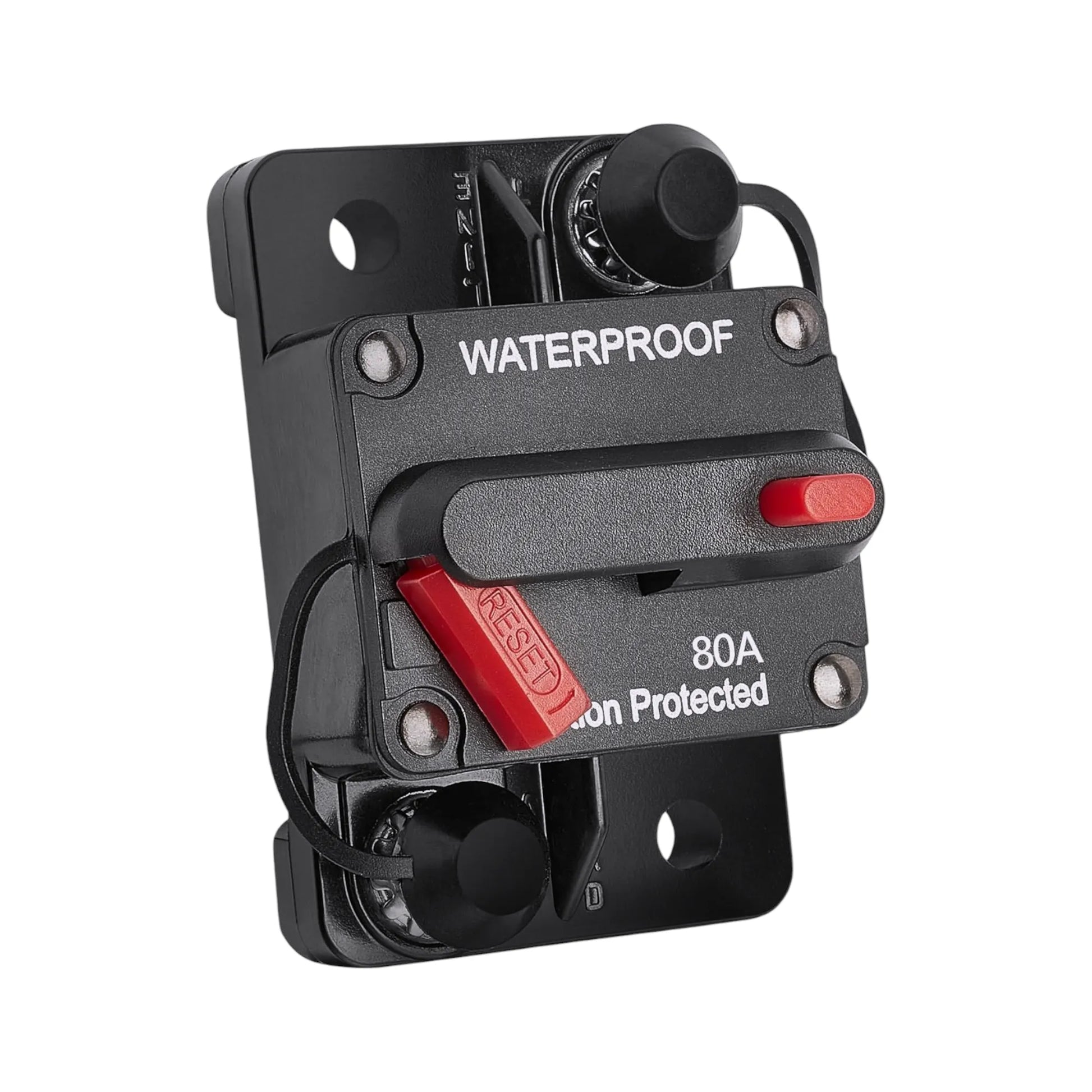 80 amp flush mount dc circuit breaker for caravan or rv electrical systems