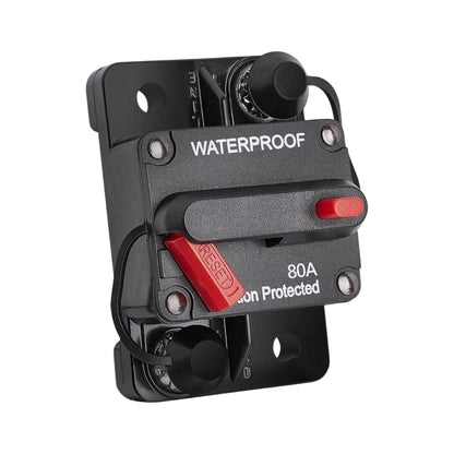 80 amp flush mount dc circuit breaker for caravan or rv electrical systems