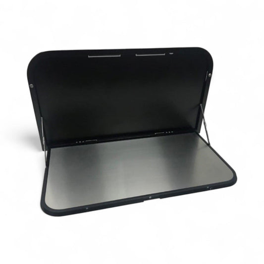 800mm black external caravan picnic table with LED lights
