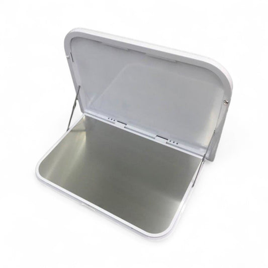 800mm white external caravan picnic table with LED lights