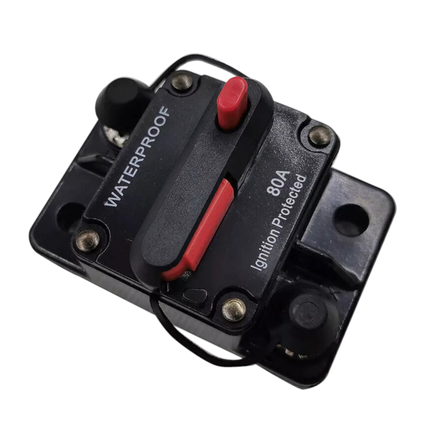 rv 80 amp flush mount dc breaker for auxiliary and inverter setups