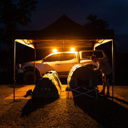 80mm task light connected to power for testing