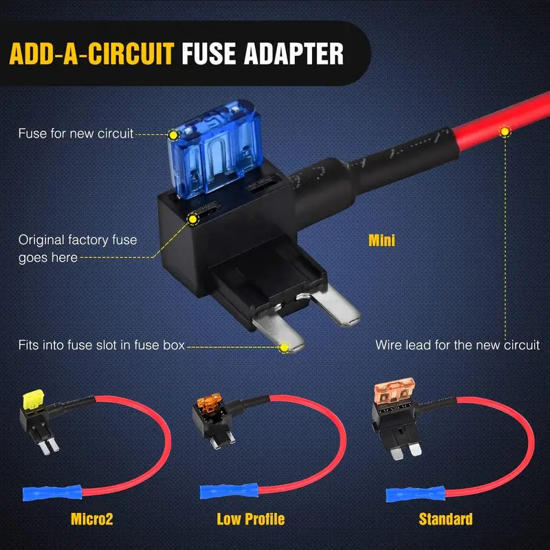 Low Profile Mini Blade Fuse Piggy Back Tap