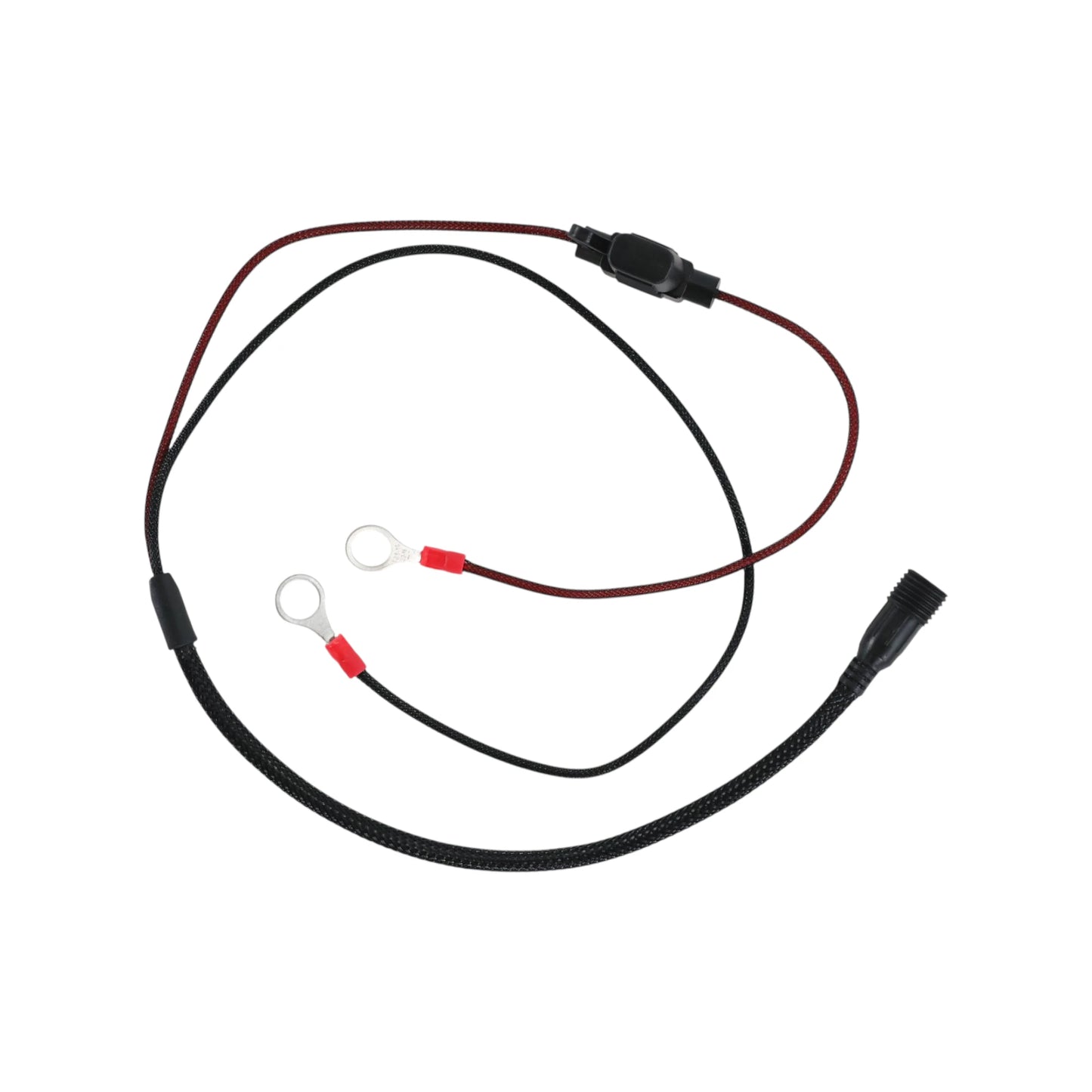 Waterproof battery cable for roof rack lighting.