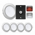 Silver Downlight Dimmer & Switch Kit (4 Pack) Cool White