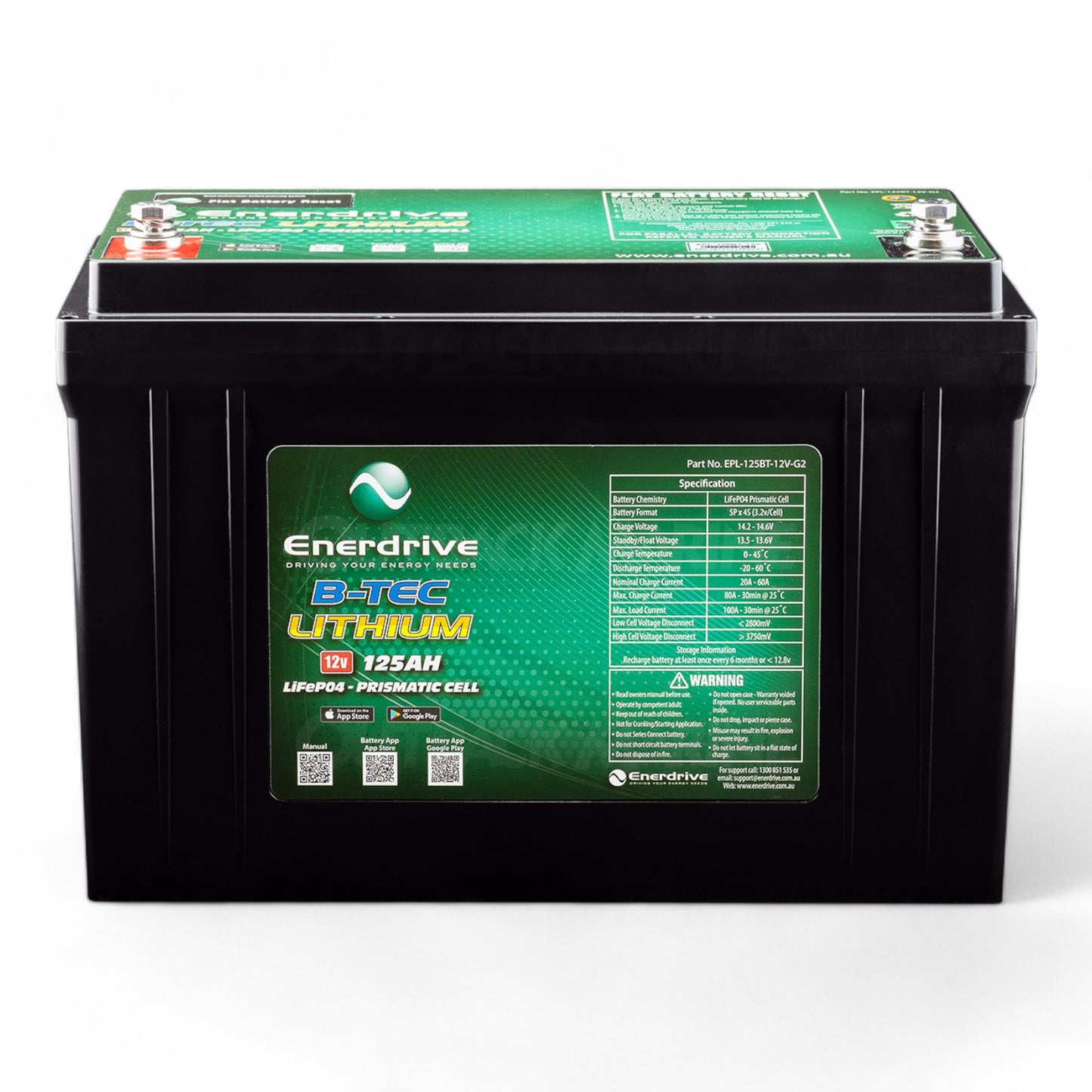 B-TEC 125AMP / 12V LIFEPO4 BATTERY G2