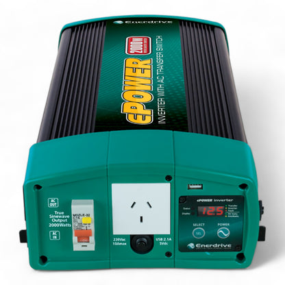 ENERDRIVE EPOWER 2000W 12V Inverter With RCD & AC Transfer Switch