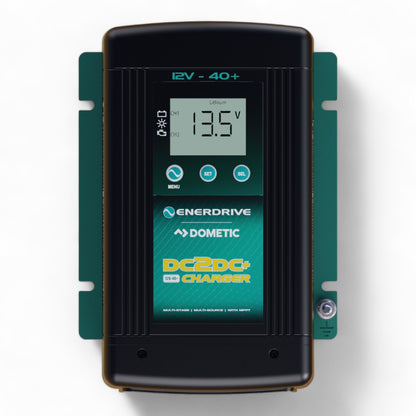 Enerdrive DC to DC 12V 40A charger mounted in campervan setup