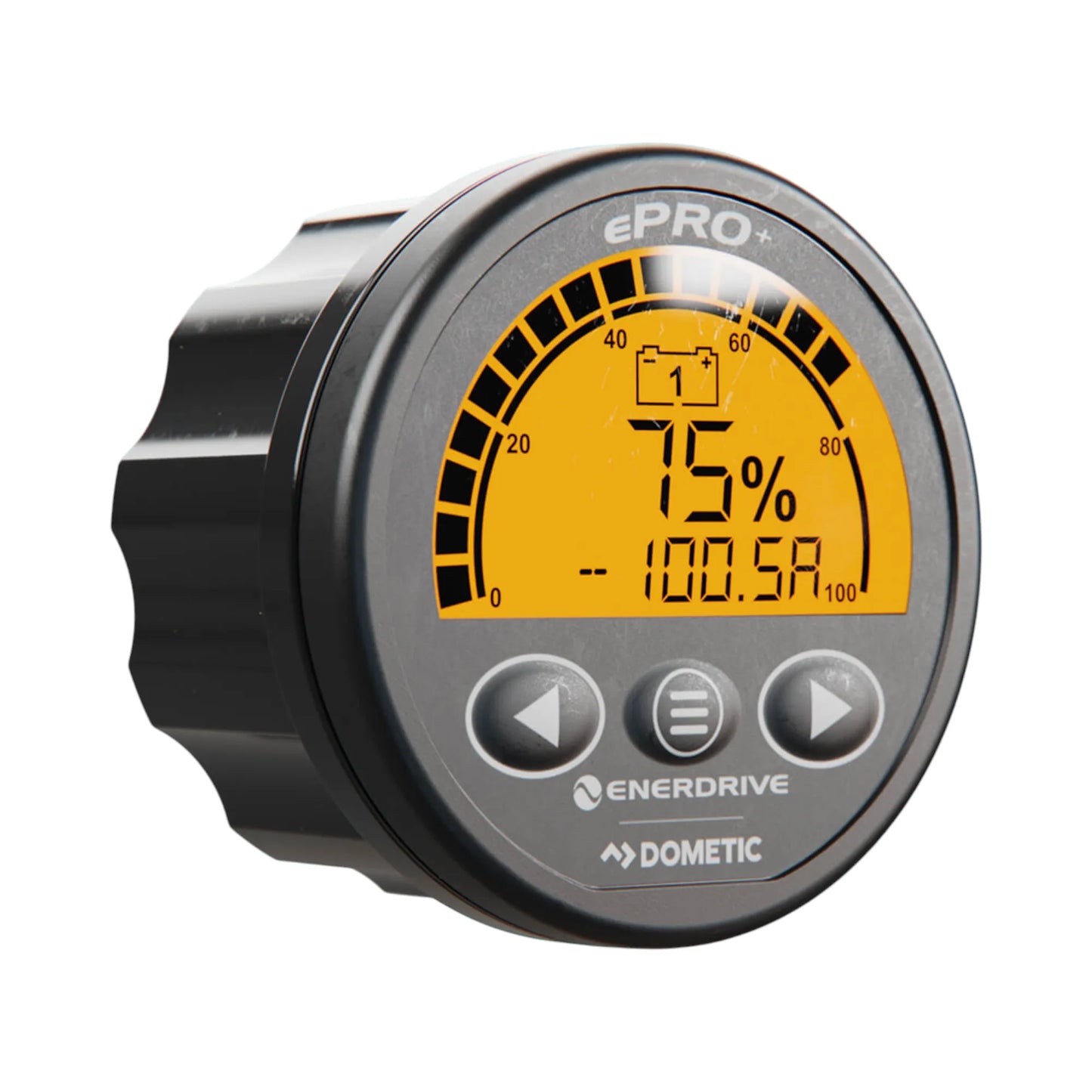 Enerdrive ePRO+ battery monitor installed on campervan control panel