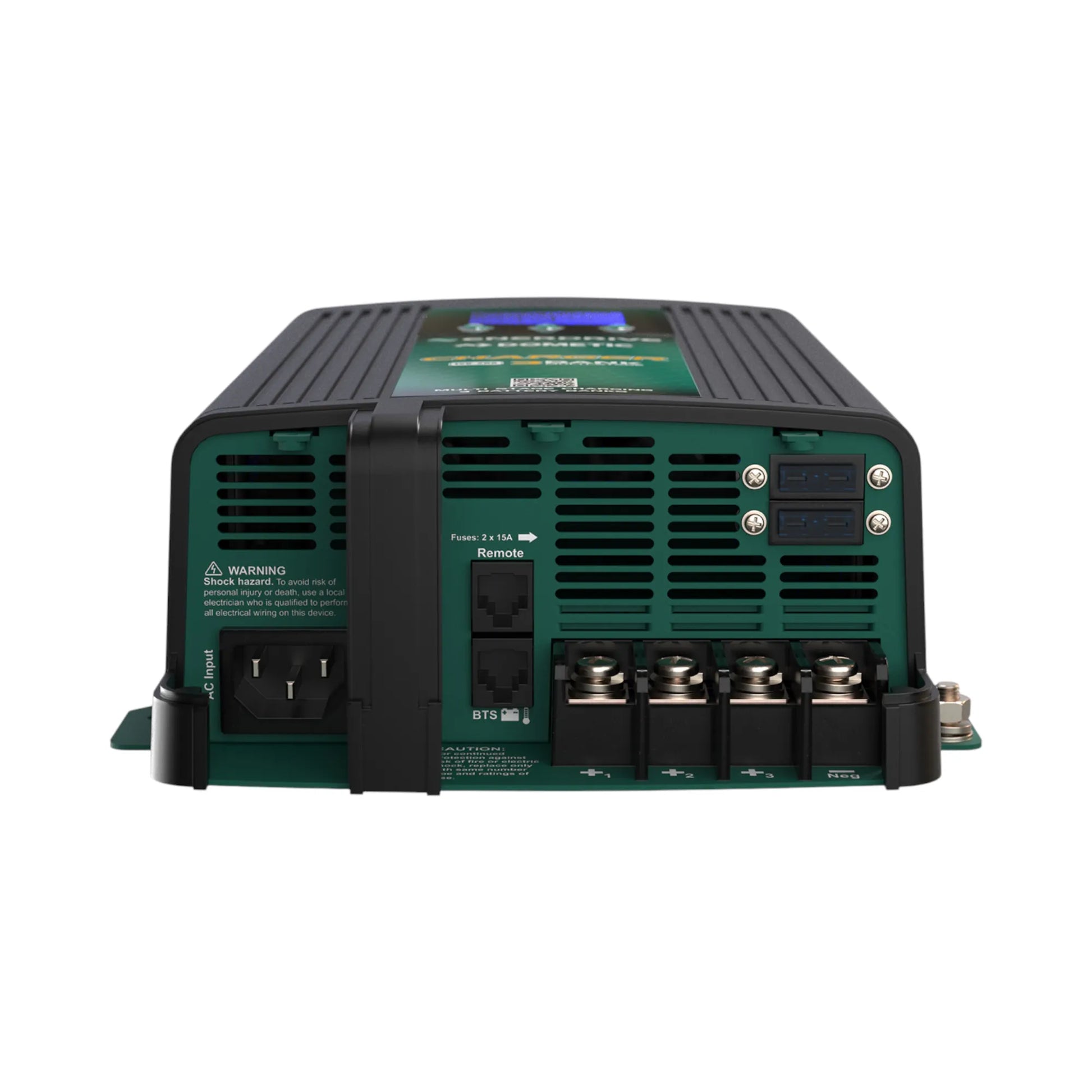 Enerdrive 12V 20A battery charger connected to lithium battery