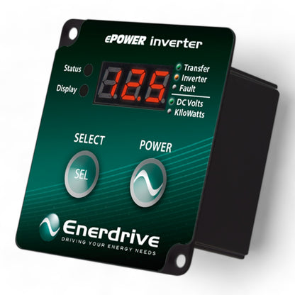 Enerdrive 2000W pure sine inverter connected to 12V lithium battery bank
