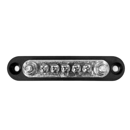 150A Black 2P M6 Stud Busbar with Cover