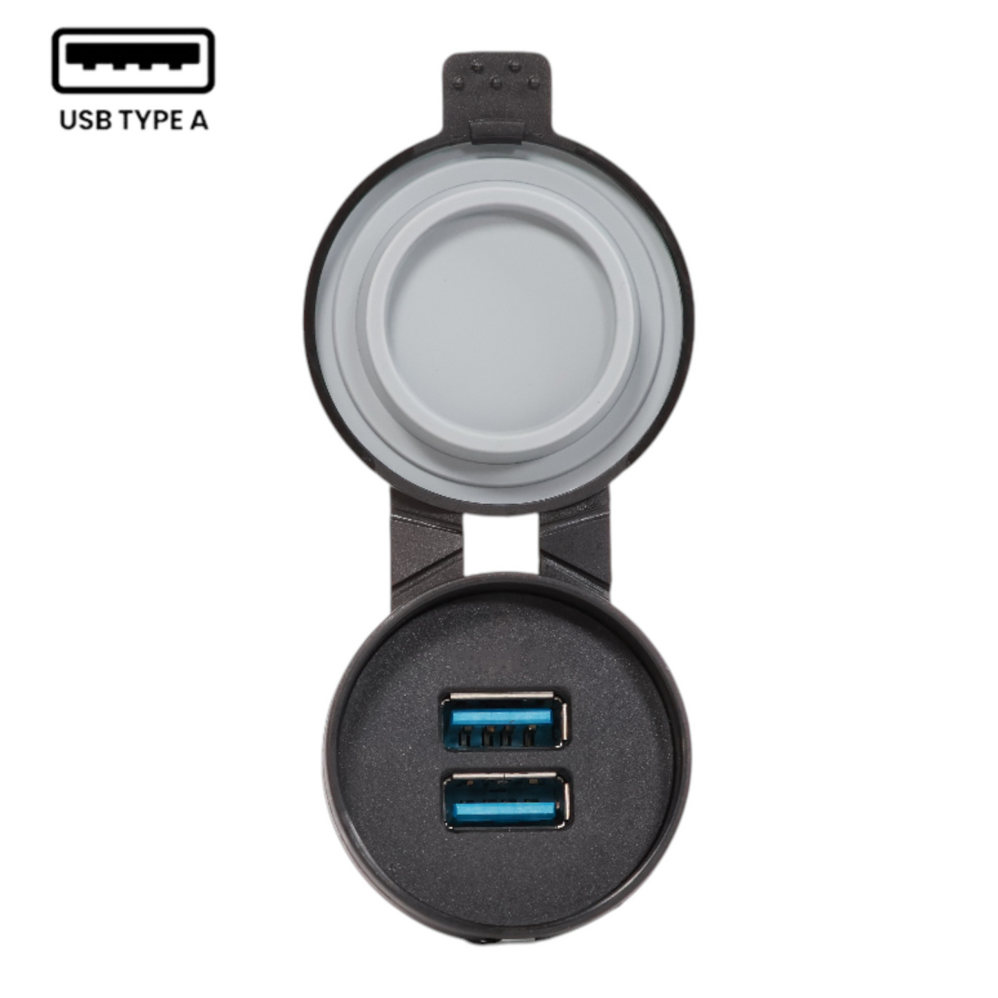 IP67 Waterproof Dual USB-A Charging Socket