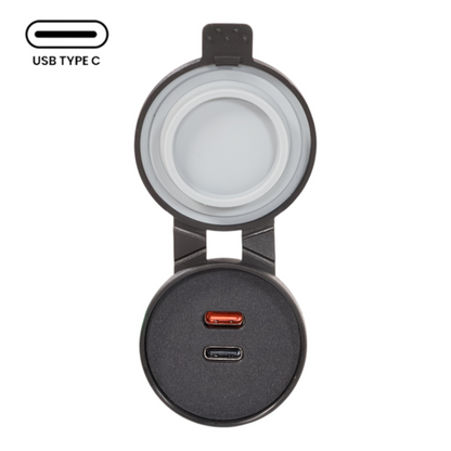 IP67 Waterproof Dual Type C Charging Socket