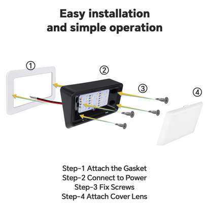 black LED porch lamp displayed generically