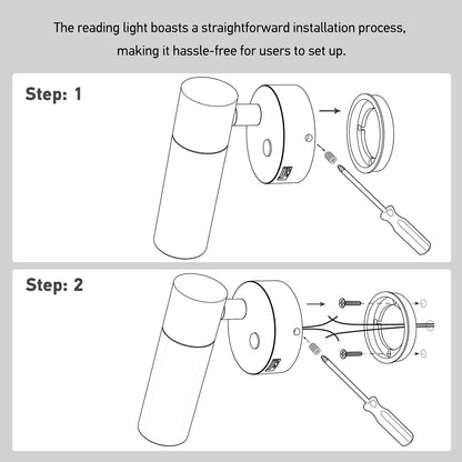 12/24v reading lamp with chrome housing