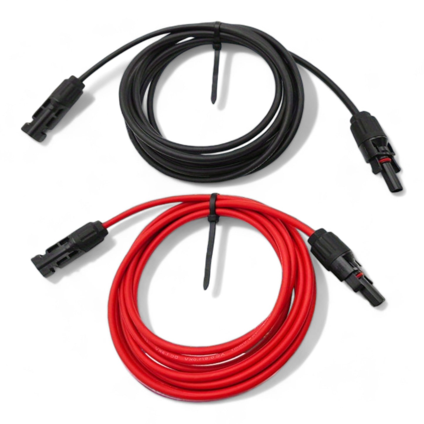 close-up of MC4 6mm2 extension male and female ends