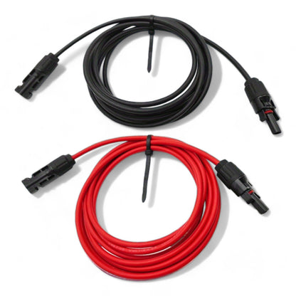 close-up of MC4 6mm2 extension male and female ends