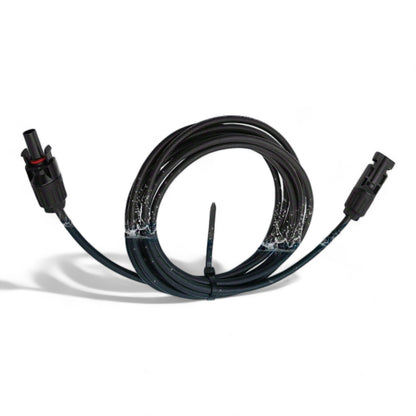 long 5m MC4 solar extension cable coiled for install