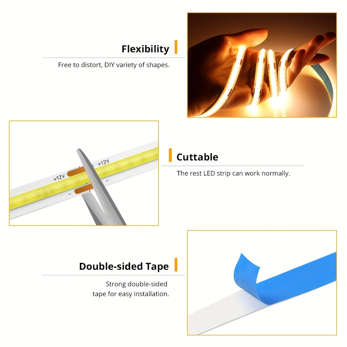 Dotless LED Strips (Warm White)