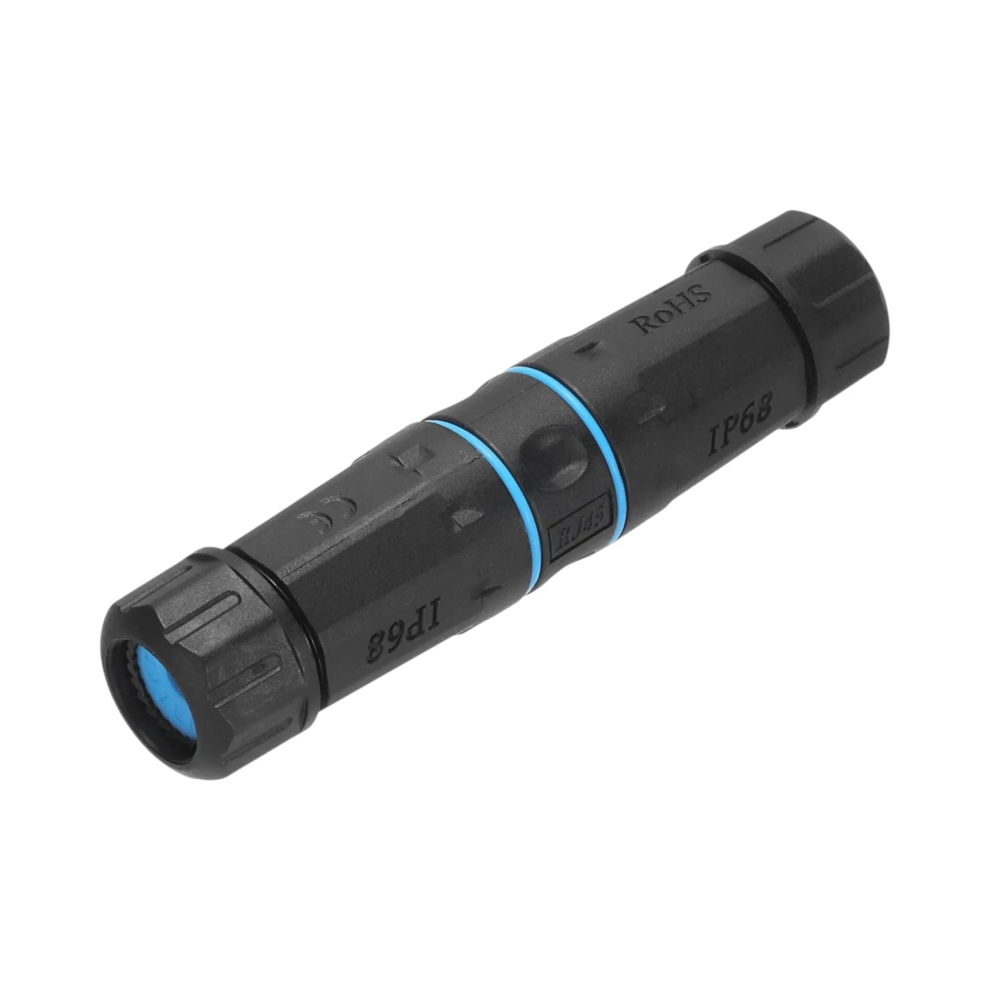 RJ45 CAT6 IP68 waterproof ethernet connector close-up