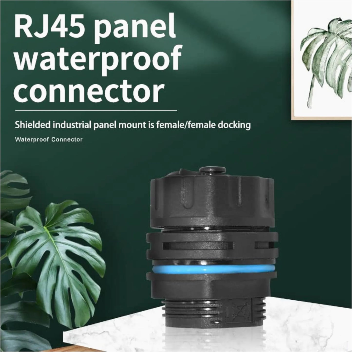 RJ45 waterproof passthrough inline coupler for LAN connection