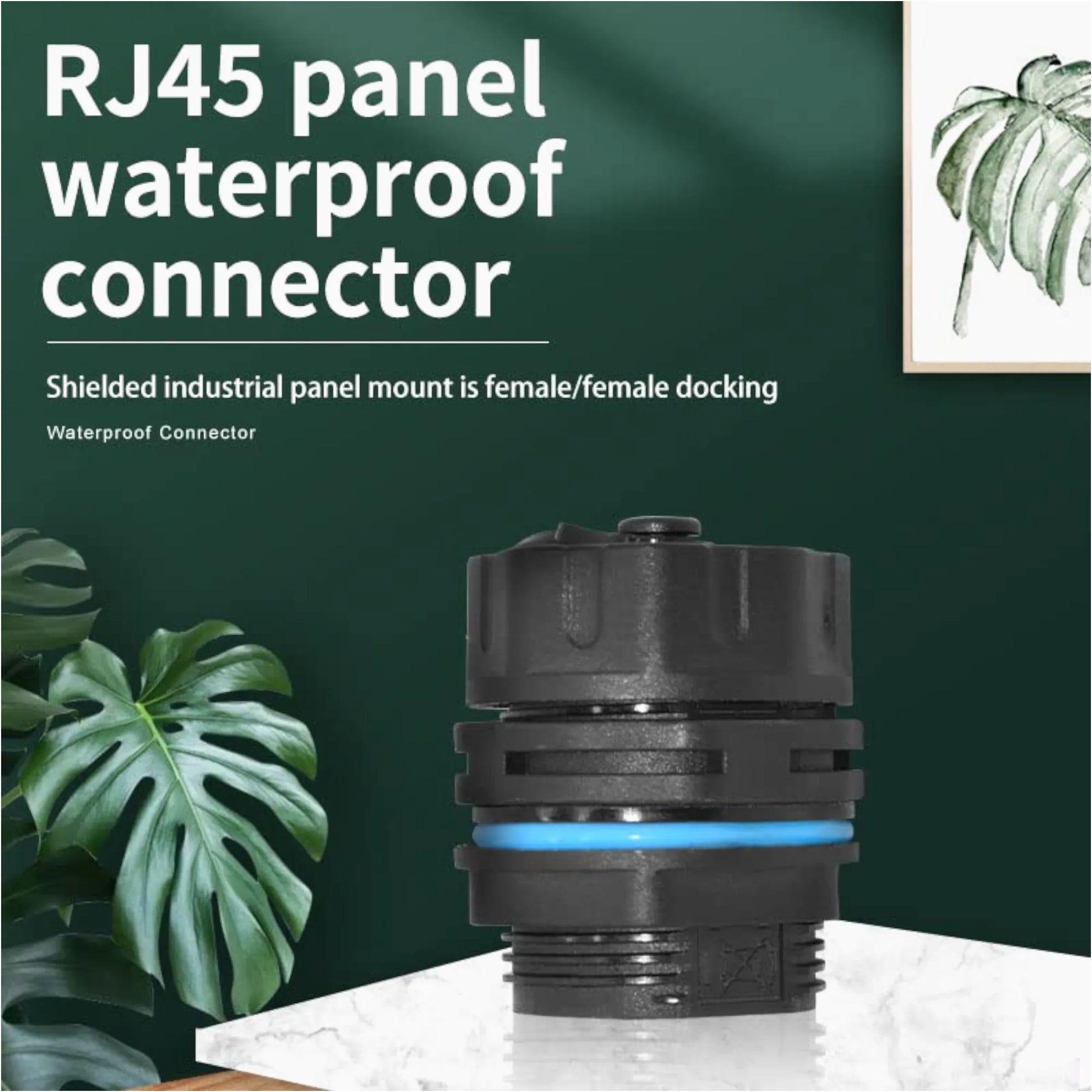 RJ45 waterproof passthrough inline coupler for LAN connection