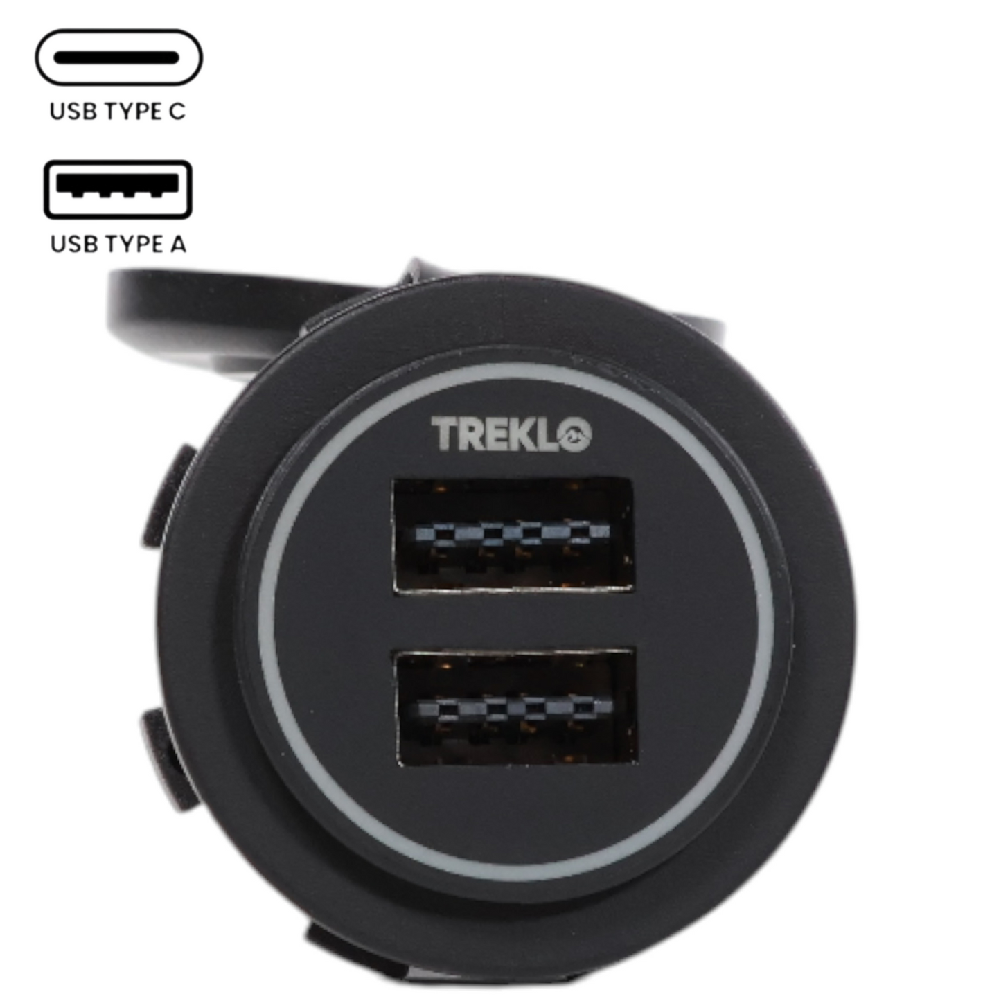 Reversible Dual USB-A Charger Socket 12-24v
