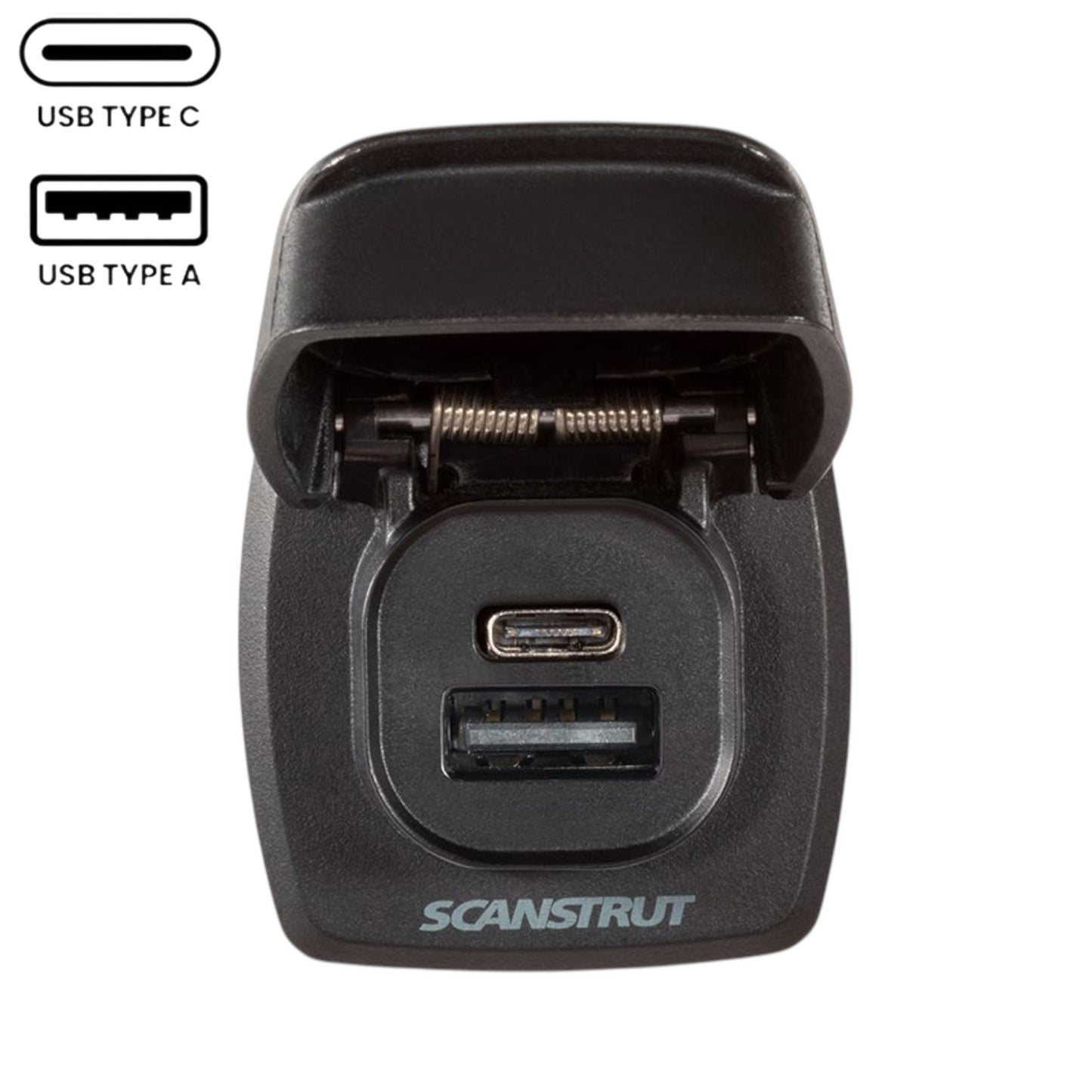 FLIP PRO PLUS Charge USB-A USB-C Charging Socket w. Front Fit Bezel