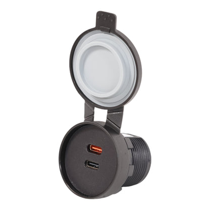 IP67 Waterproof Dual Type C Charging Socket
