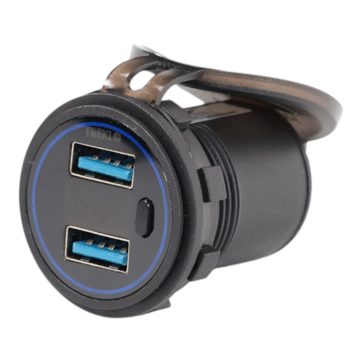 Blueline Dual USB-A Charger Socket With Voltmeter 12-24v