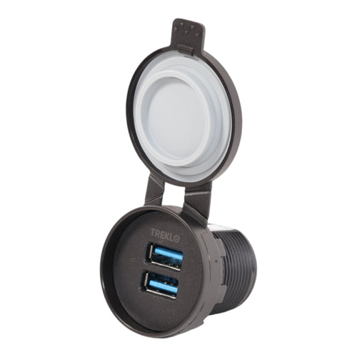 IP67 Waterproof Dual USB-A Charging Socket