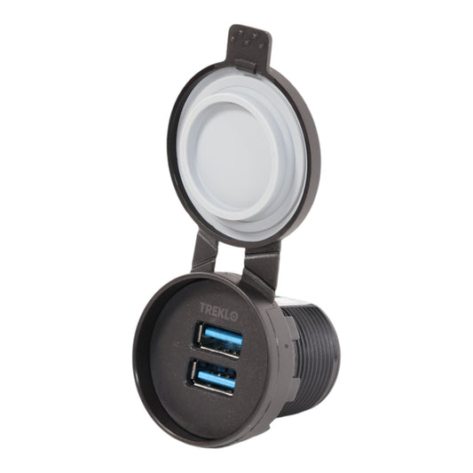 IP67 Waterproof Dual USB-A Charging Socket