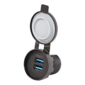 IP67 Waterproof Dual USB-A Charging Socket