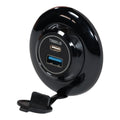 Orbit USB-A + USBC Surface Mount Round 12-24v