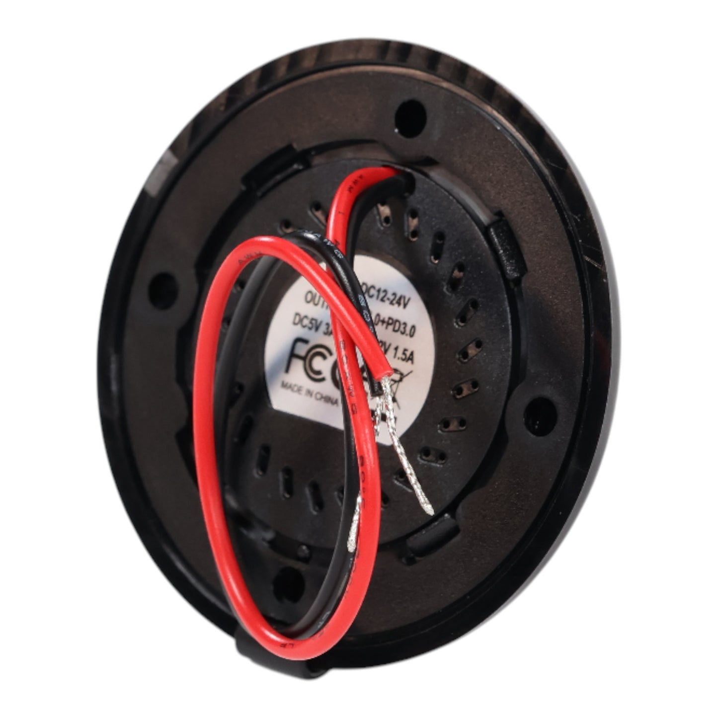 Orbit USB-A + USBC Surface Mount Round 12-24v