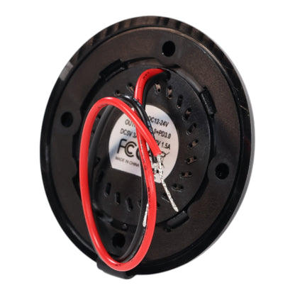 Orbit USB-A + USBC Surface Mount Round 12-24v