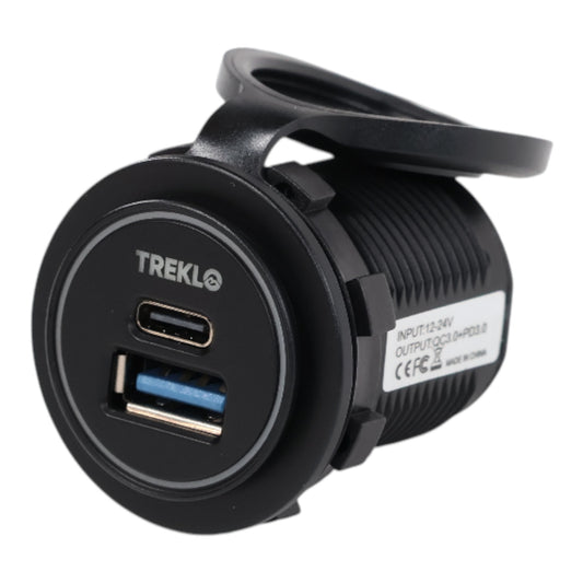 USB-A and Type C Charger Socket 12-24v