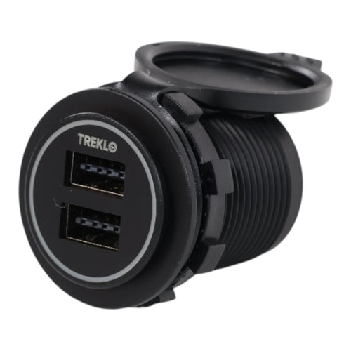 Reversible Dual USB-A Charger Socket 12-24v