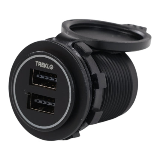 Reversible Dual USB-A Charger Socket 12-24v