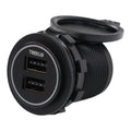 Reversible Dual USB-A Charger Socket 12-24v