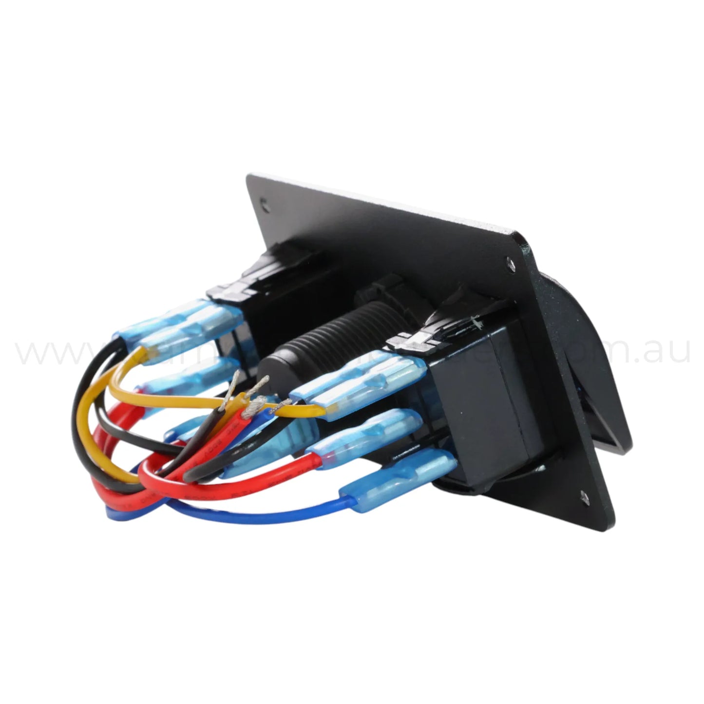 2 Way Rocker Switch Panel With 12v Socket Dual LED