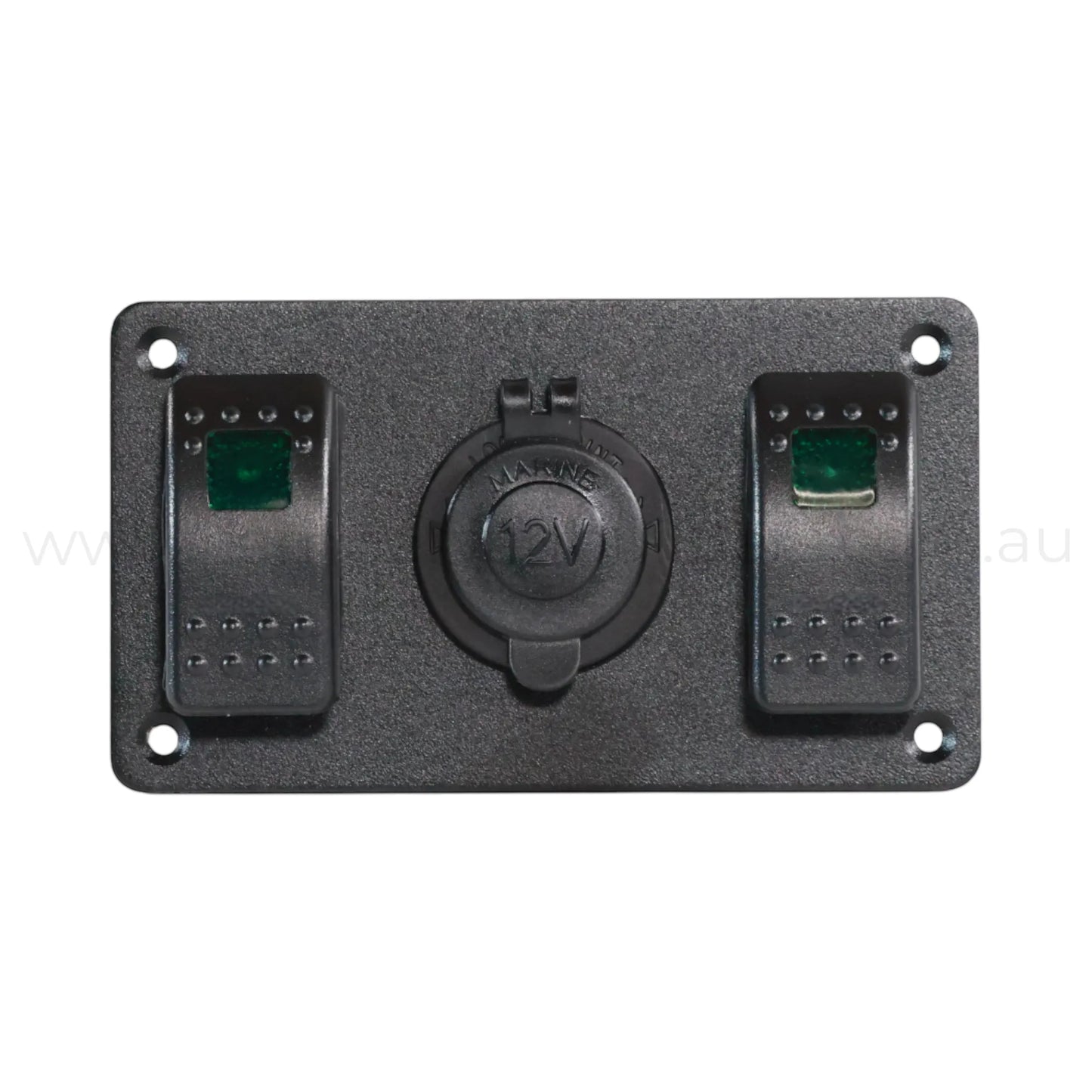 2 Way Rocker Switch Panel With 12v Socket Single LED
