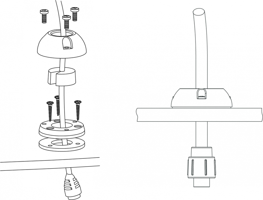 Black Vertical Cable Seal 2-8mm (16mm)