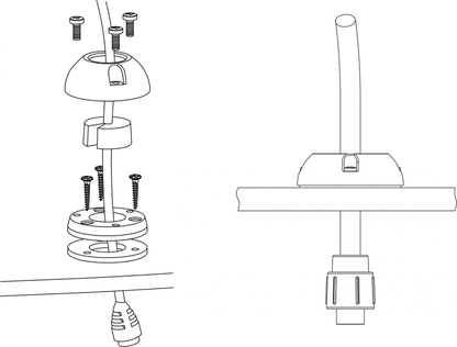 Black Vertical Cable Seal 2-8mm (16mm)