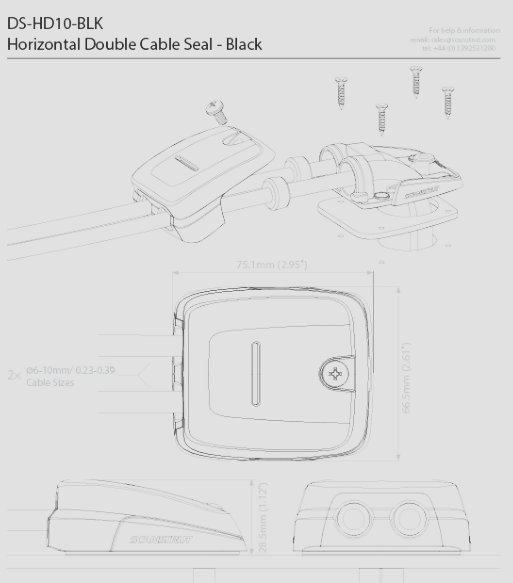 Double Horizontal Cable Seal 6-10mm