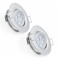 Silver Swivel Recessed Downlight (2 Pack) – 12V Cool White